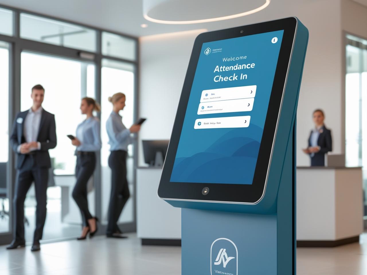 Self-service attendance kiosk with face recognition for employee time tracking