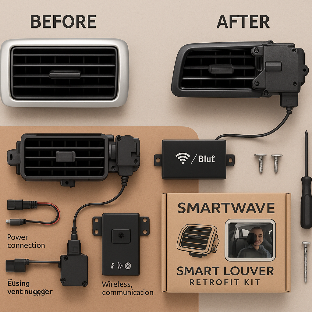 SmartWave retrofit smart louver system for existing HVAC